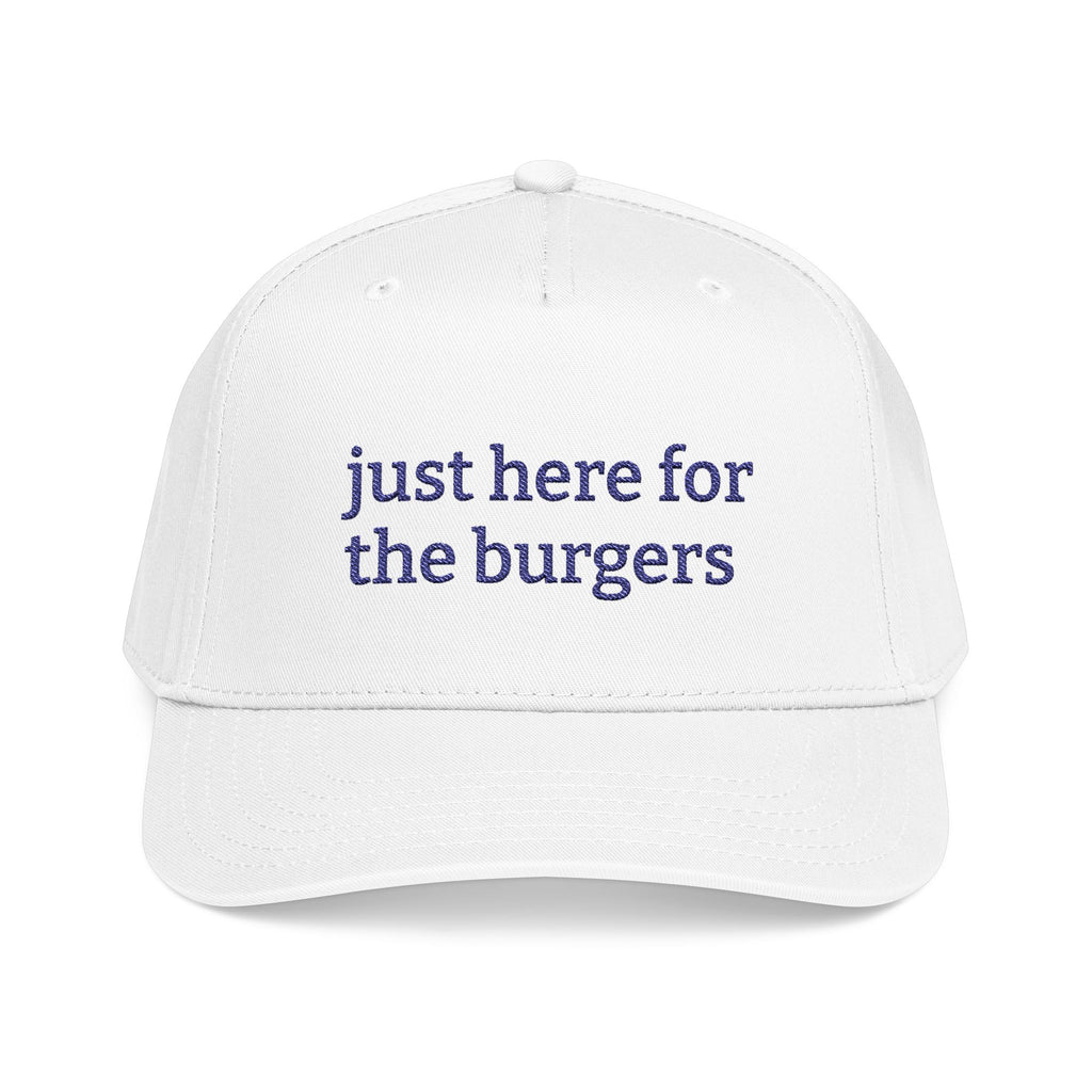 Just Here for the Burgers Baseball Cap | Embroided Foodie Hat, Grill and Burger Lover