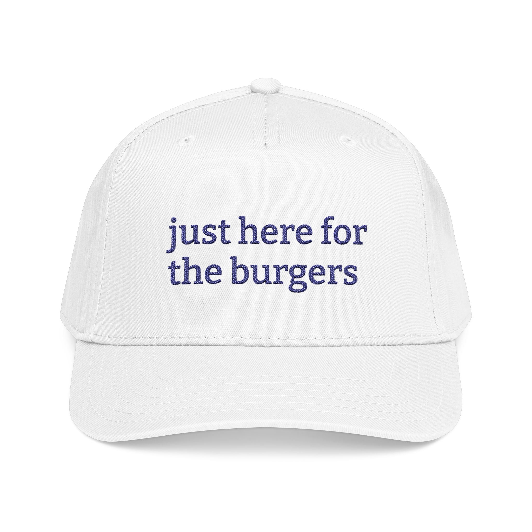 Just Here for the Burgers Baseball Cap | Embroided Foodie Hat, Grill and Burger Lover
