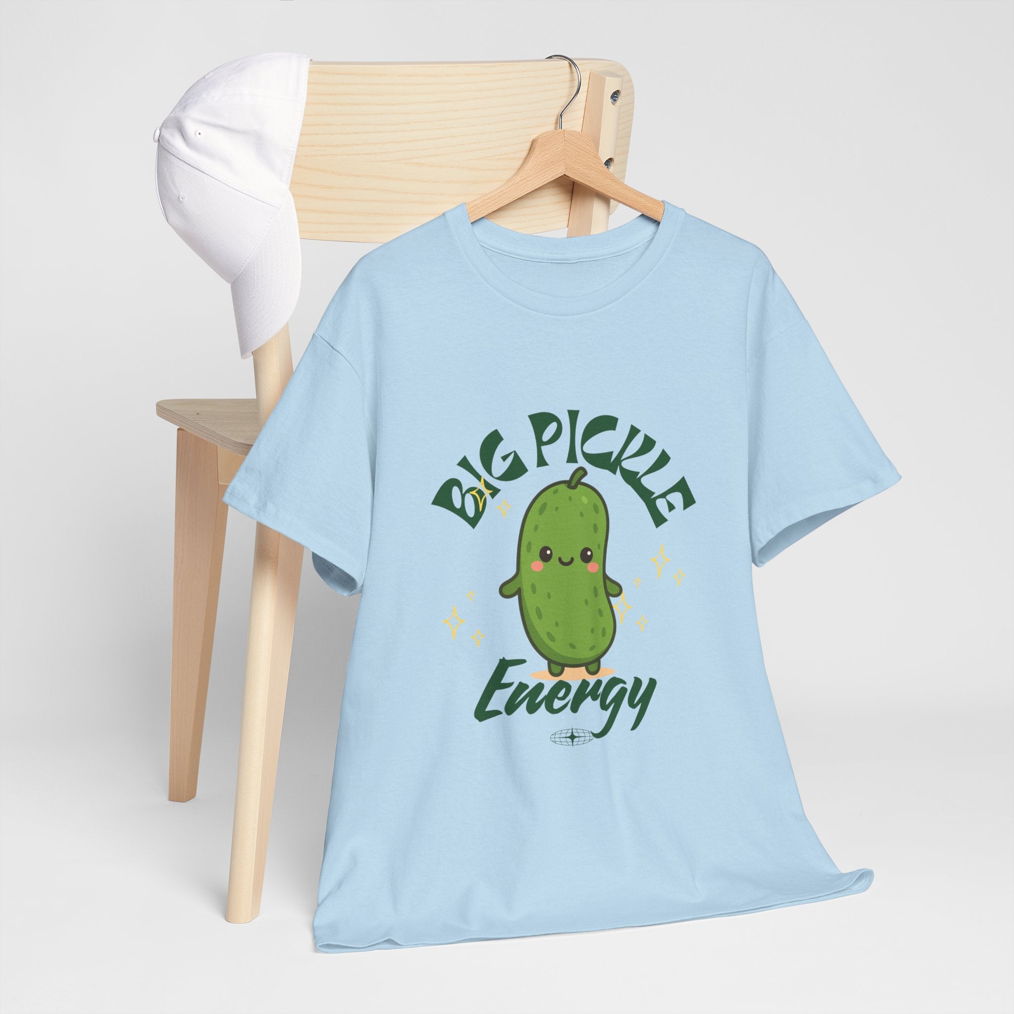 Pickle Energy Tee, Unisex Funny T-Shirt, Gift for Friends, Humorous Apparel, Summer Fun Top, Birthday Gift, Vegan Humor Shirt