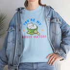 Cat Matcha Tee, Cute Matcha T-shirt, Cat Lover Gift, Unisex Tee, Heavy Cotton Tee, Perfect Matcha Shirt