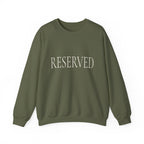 RESERVED Crewneck Sweatshirt - Minimalist White Pullover