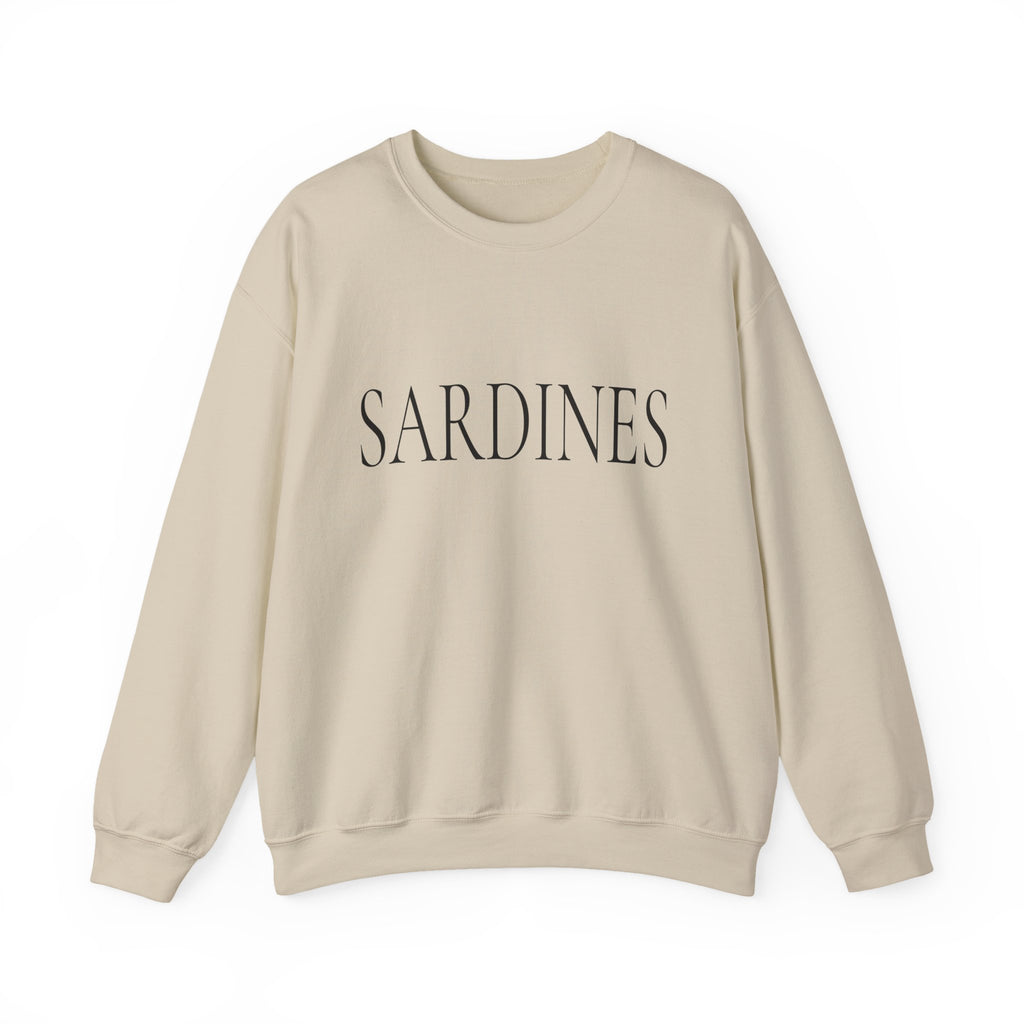 SARDINES Crewneck Sweatshirt – Minimalist Typography Pullover
