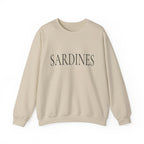 SARDINES Crewneck Sweatshirt – Minimalist Typography Pullover