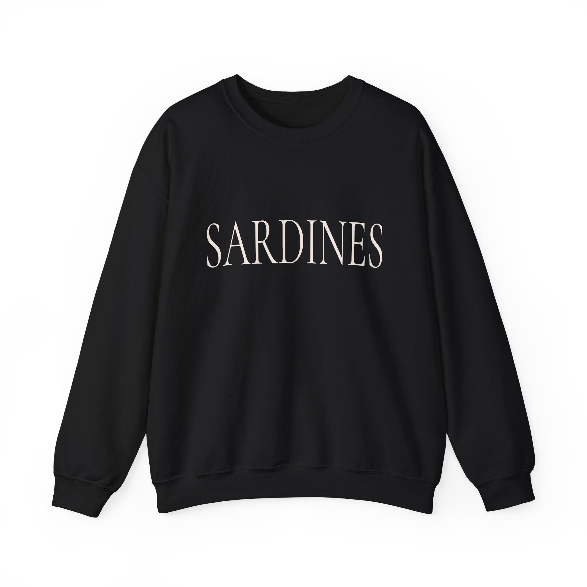 SARDINES Crewneck Sweatshirt – Minimalist Typography Pullover