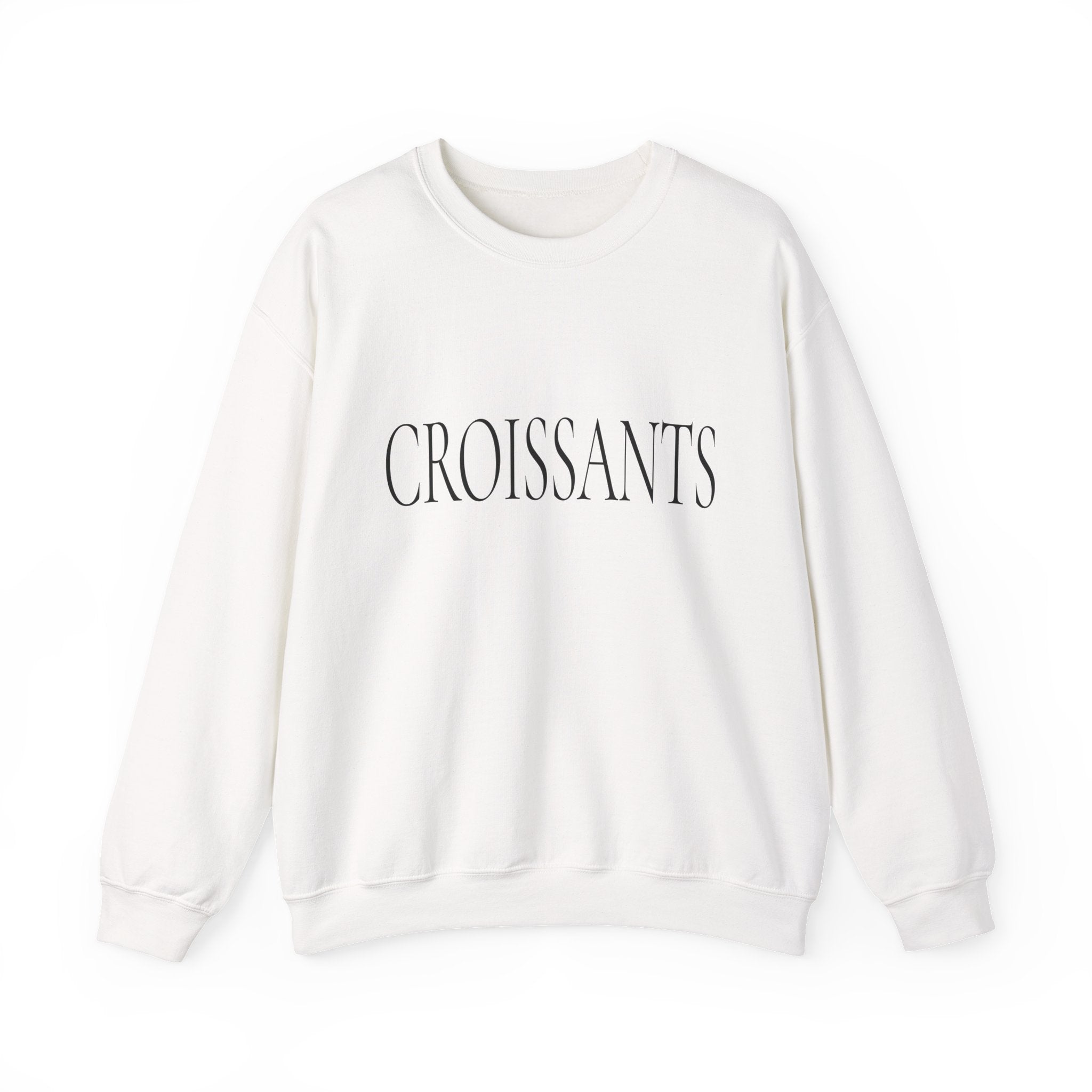 CROISSANTS Crewneck Sweatshirt - Minimal French Bakery Graphic Sweatshirt