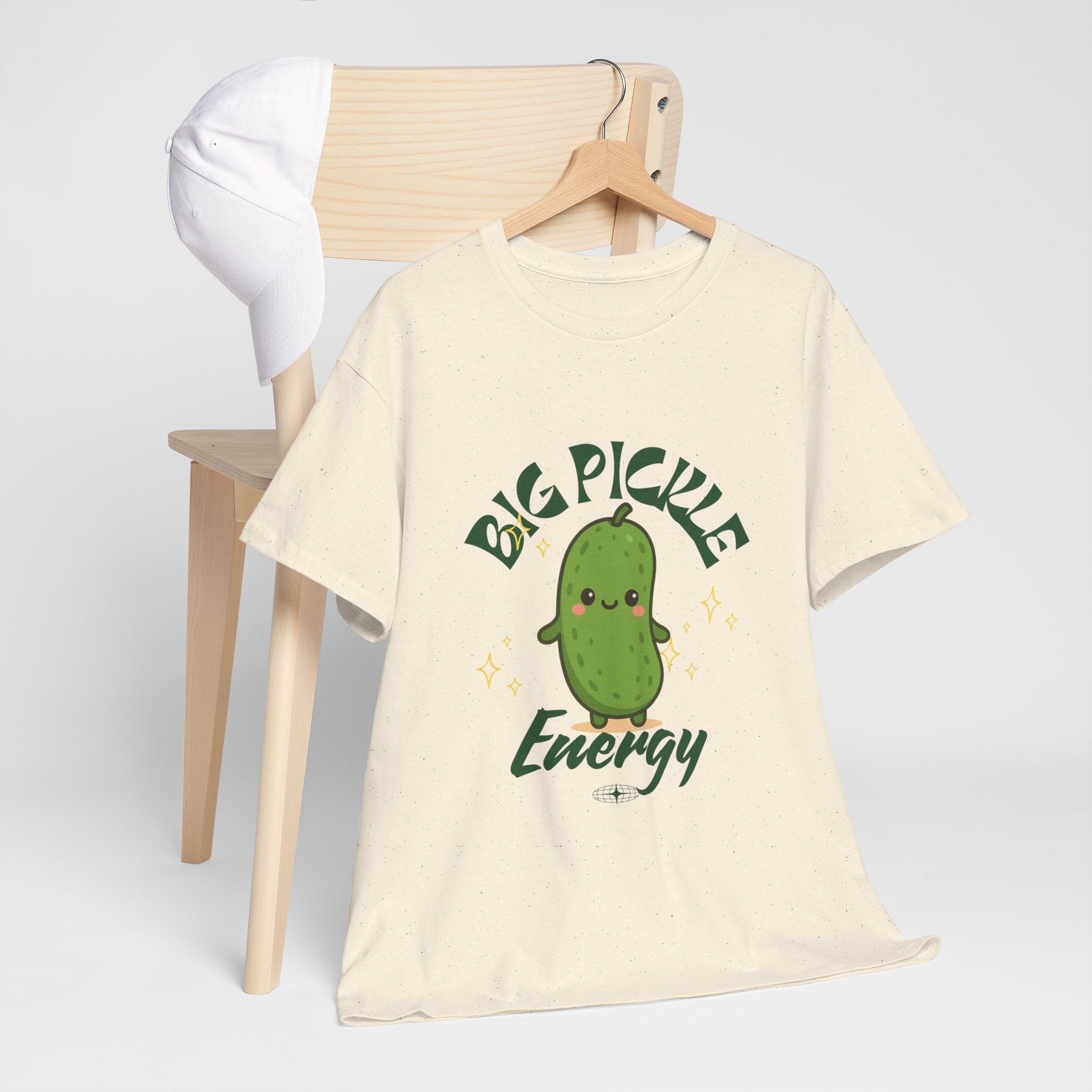 Pickle Energy Tee, Unisex Funny T-Shirt, Gift for Friends, Humorous Apparel, Summer Fun Top, Birthday Gift, Vegan Humor Shirt