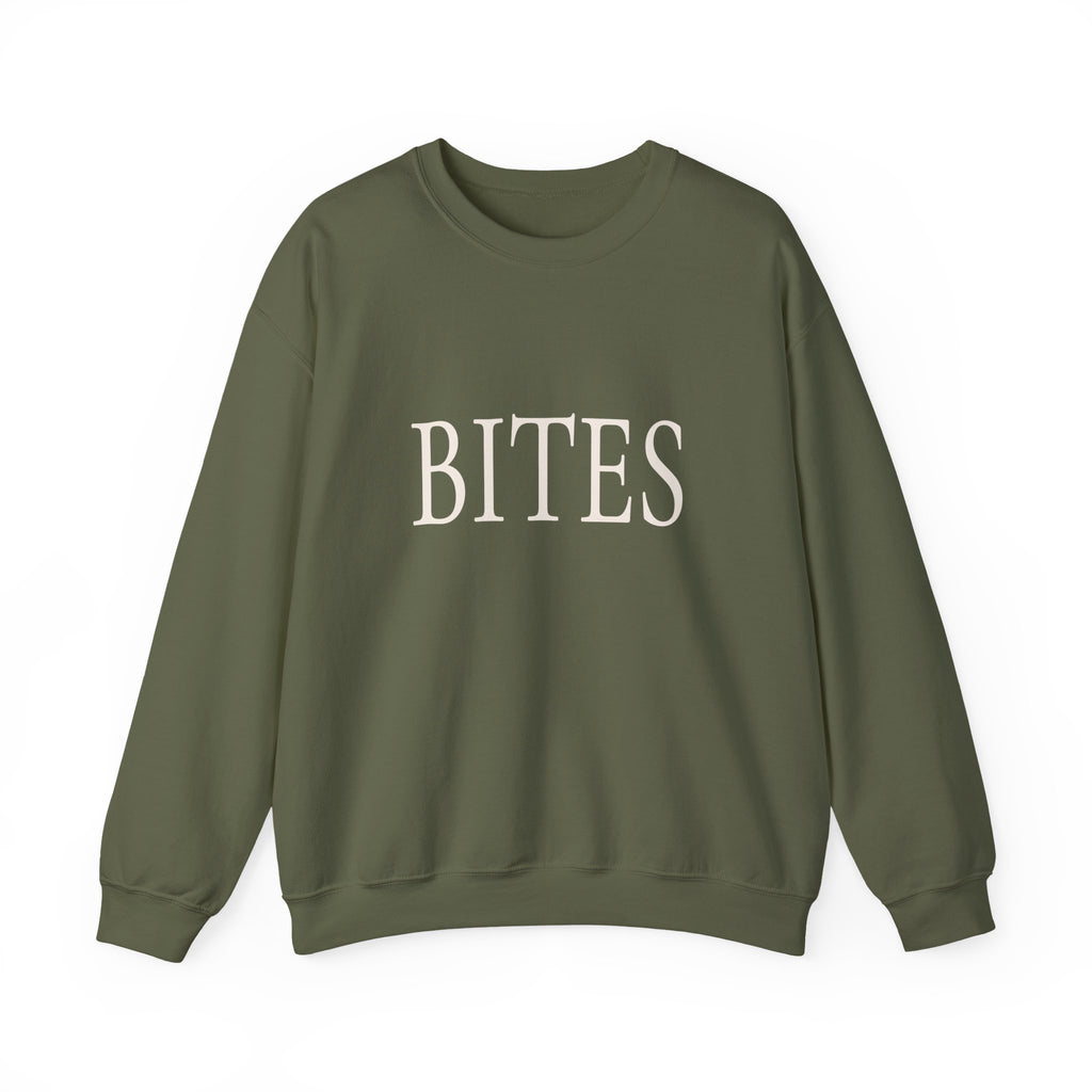 BITES Crewneck Sweatshirt - Minimalist Typography Pullover