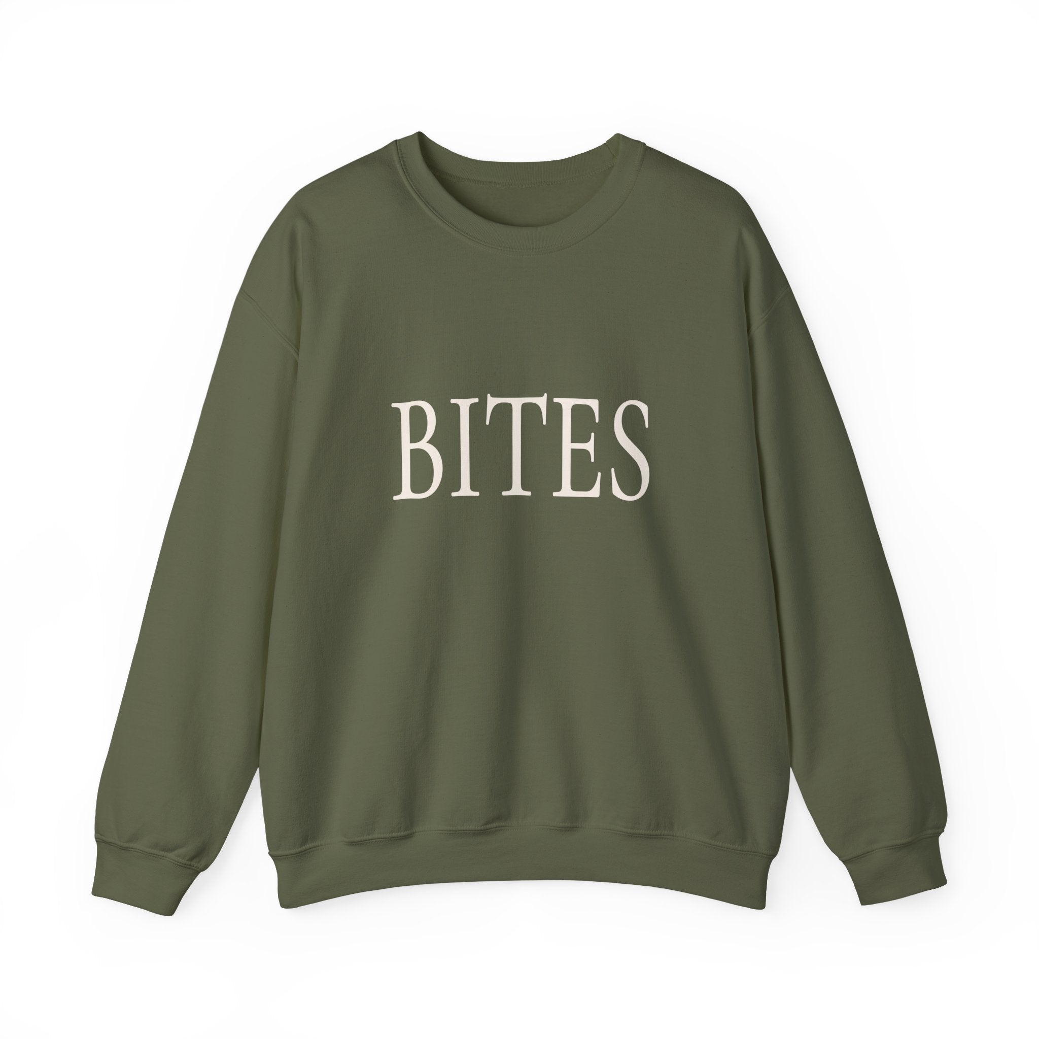 BITES Crewneck Sweatshirt - Minimalist Typography Pullover