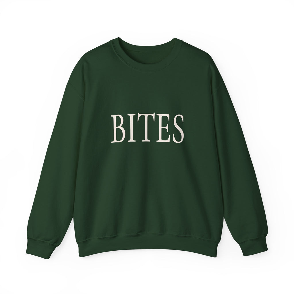 BITES Crewneck Sweatshirt - Minimalist Typography Pullover