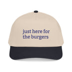 Just Here for the Burgers Baseball Cap | Embroided Foodie Hat, Grill and Burger Lover