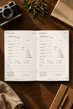Restaurant Passport Printable, Foodie Travel Journal, Date Night Gift (Digital Download)