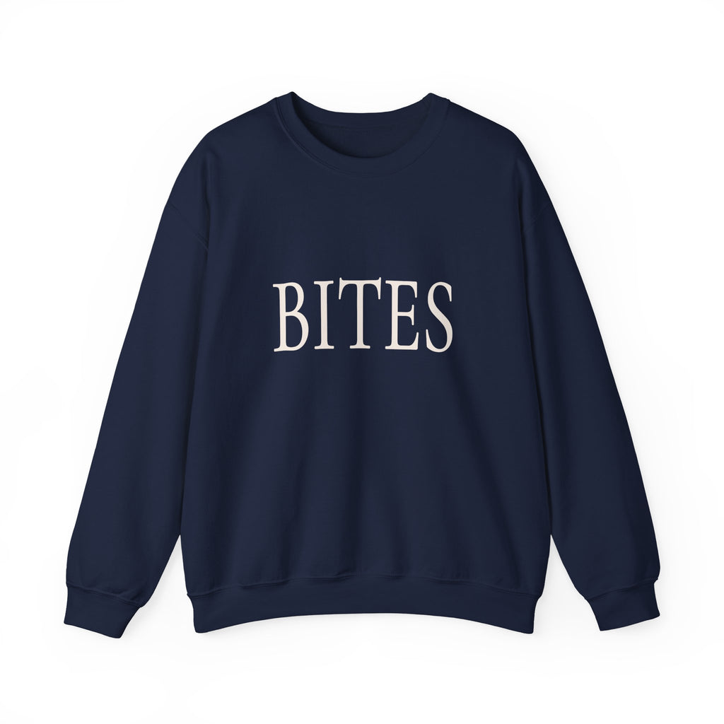 BITES Crewneck Sweatshirt - Minimalist Typography Pullover