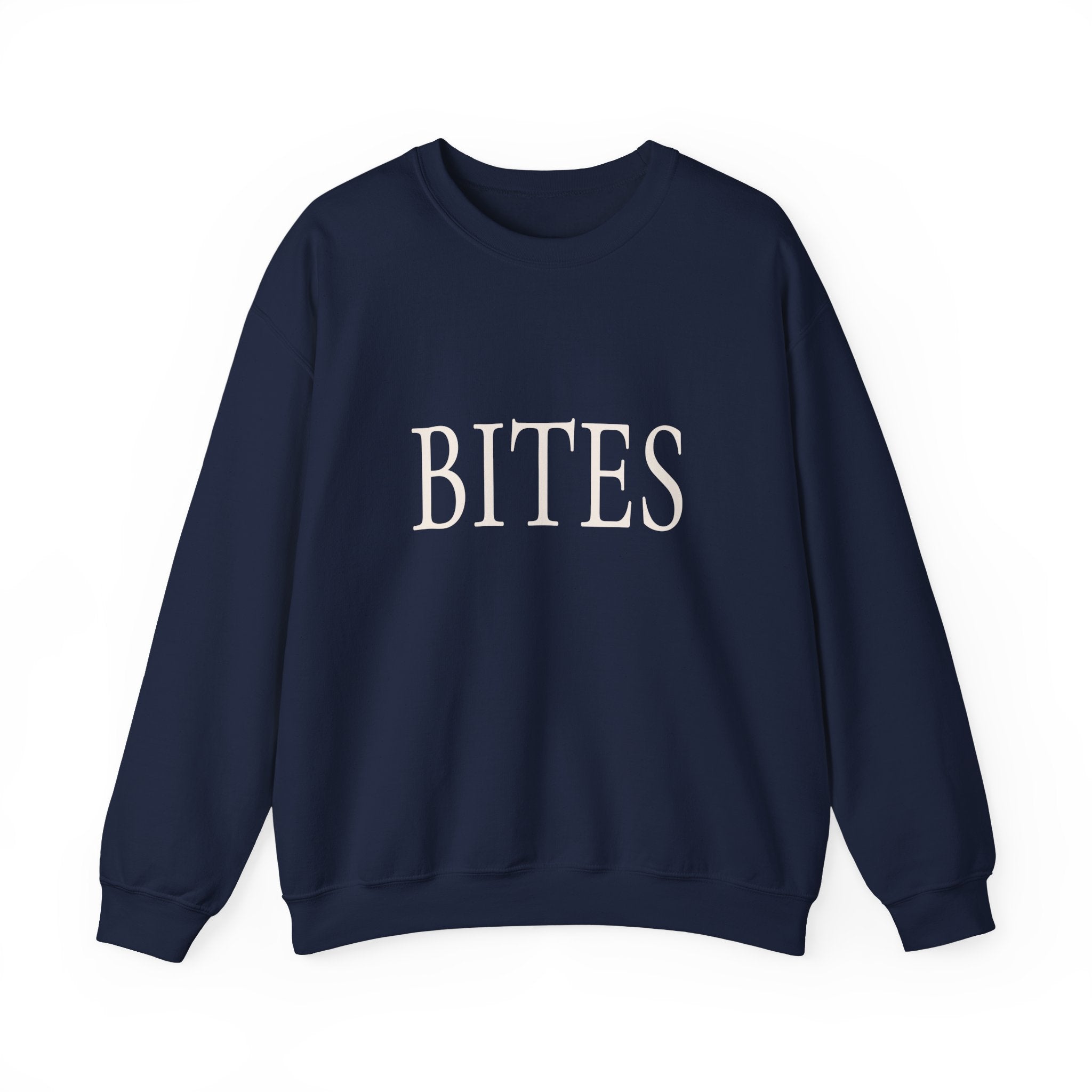 BITES Crewneck Sweatshirt - Minimalist Typography Pullover