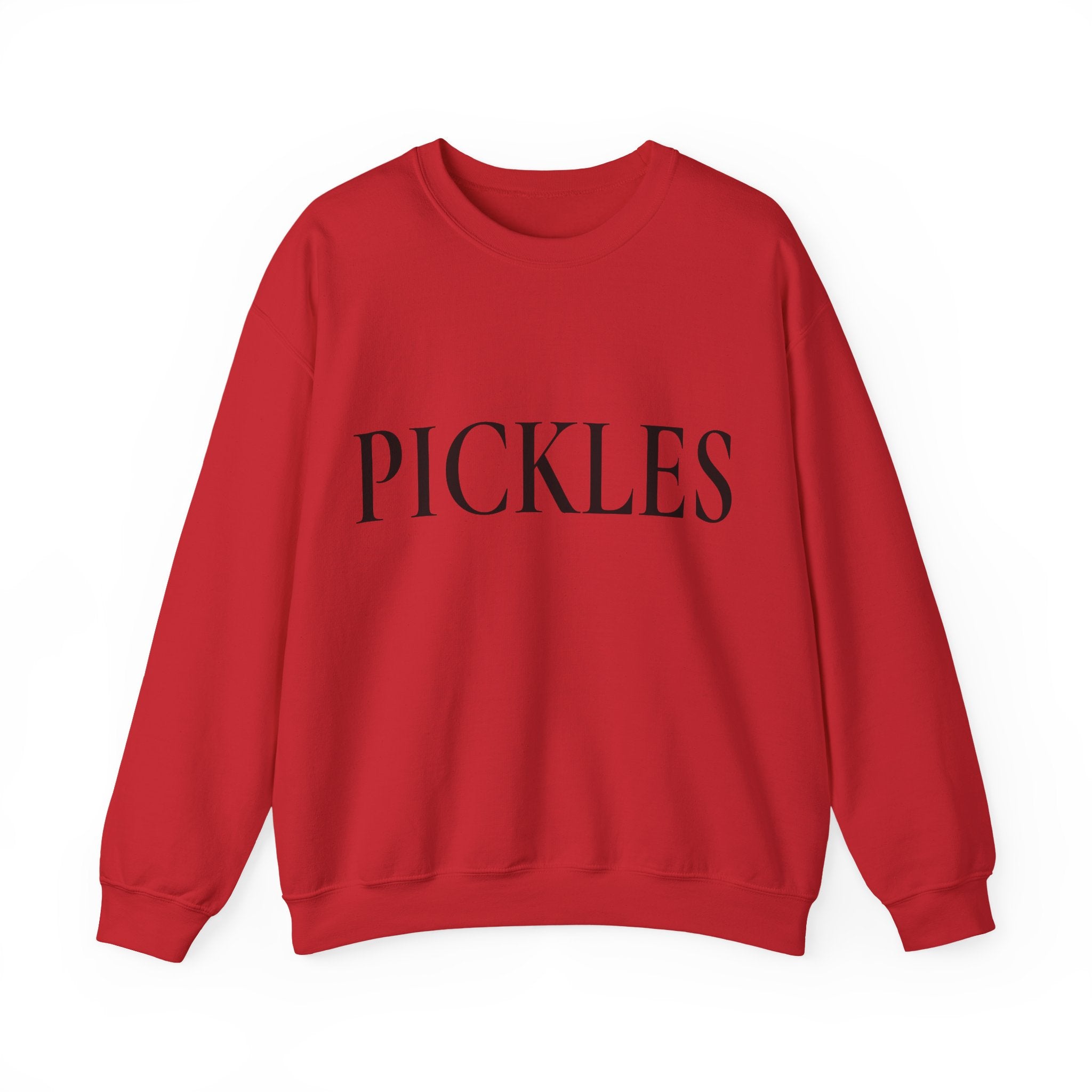 Crewneck Sweatshirt - Minimal "PICKLES" Text Pullover