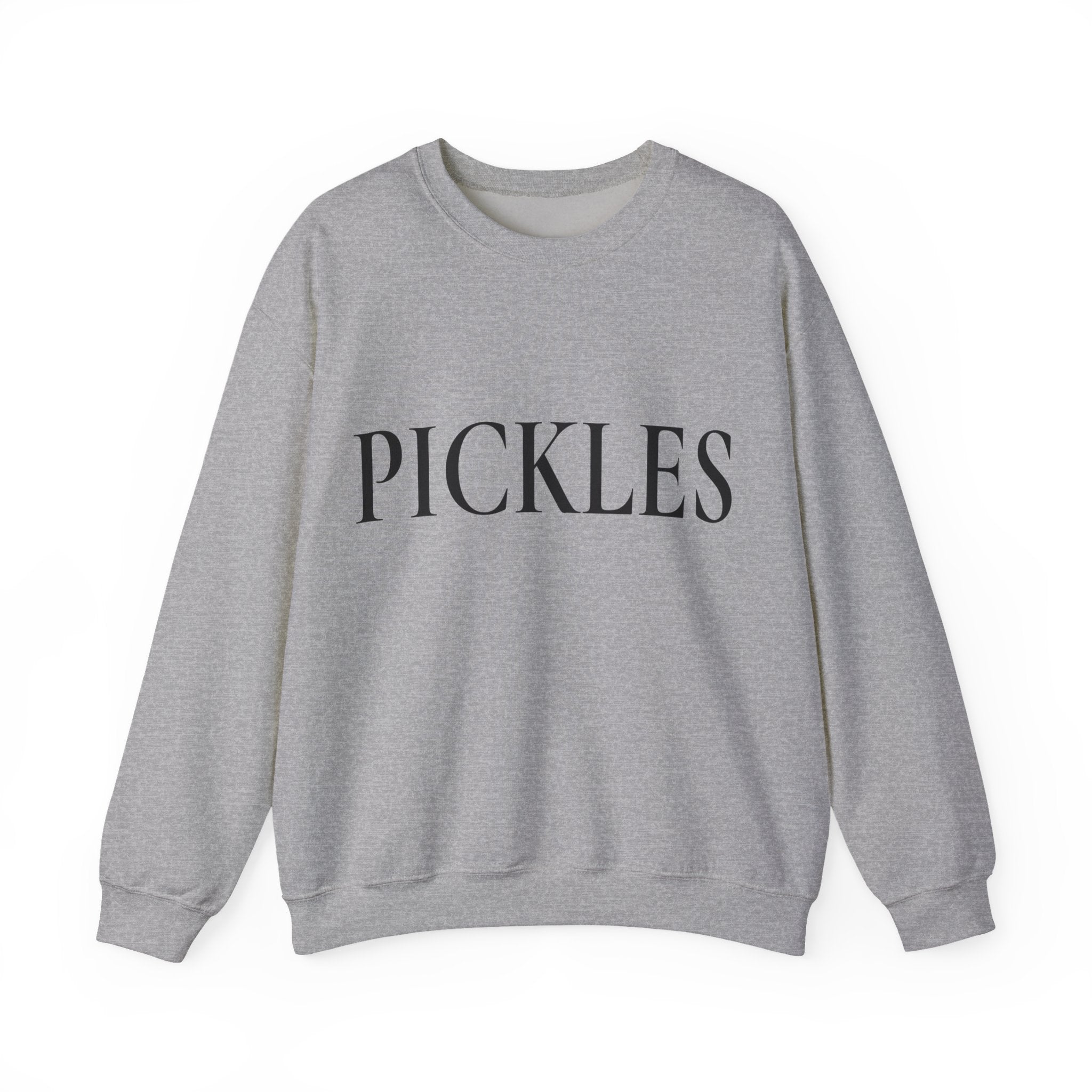 Crewneck Sweatshirt - Minimal "PICKLES" Text Pullover