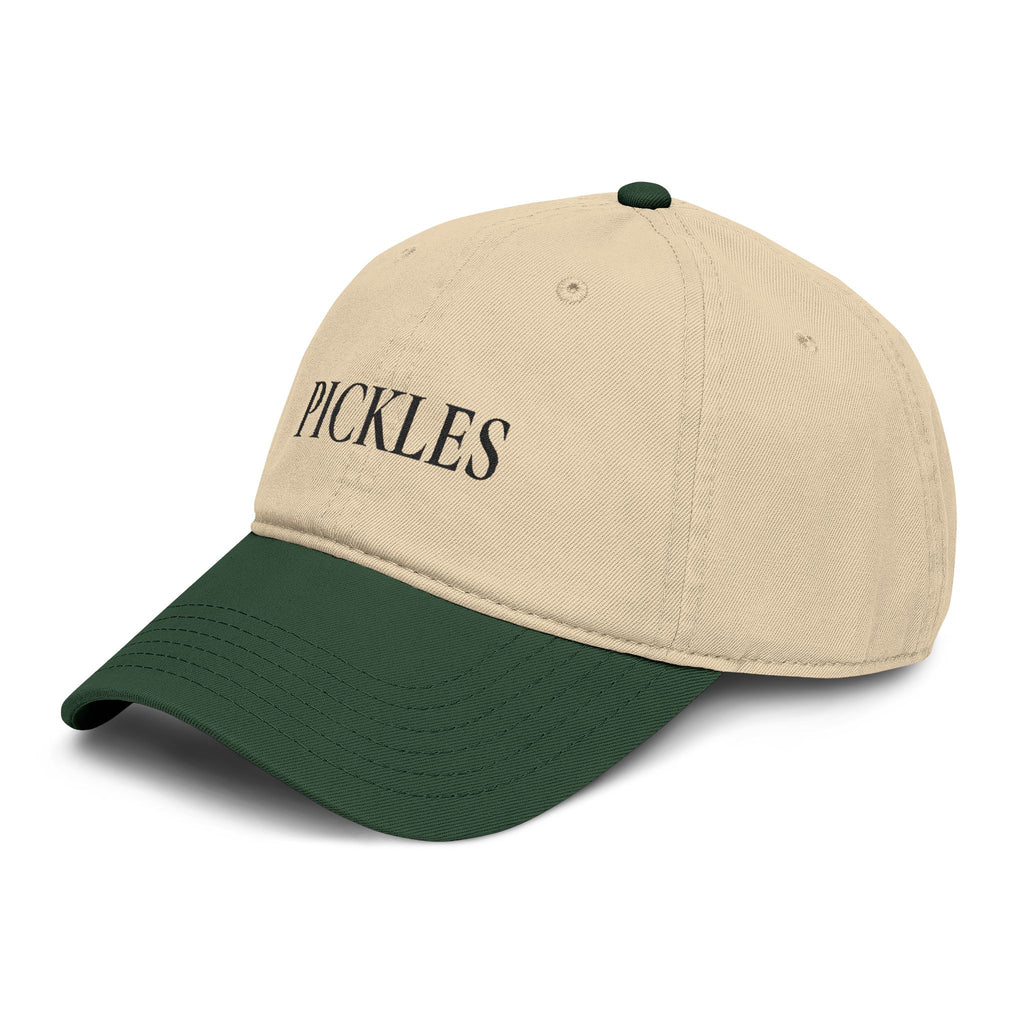 PICKLES Embroidered Baseball Cap - Garment Washed Two‑Tone Casual Hat