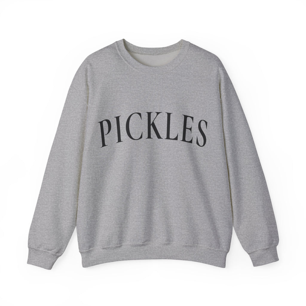 Pickles Crewneck Sweatshirt - Minimal White Graphic Pullover