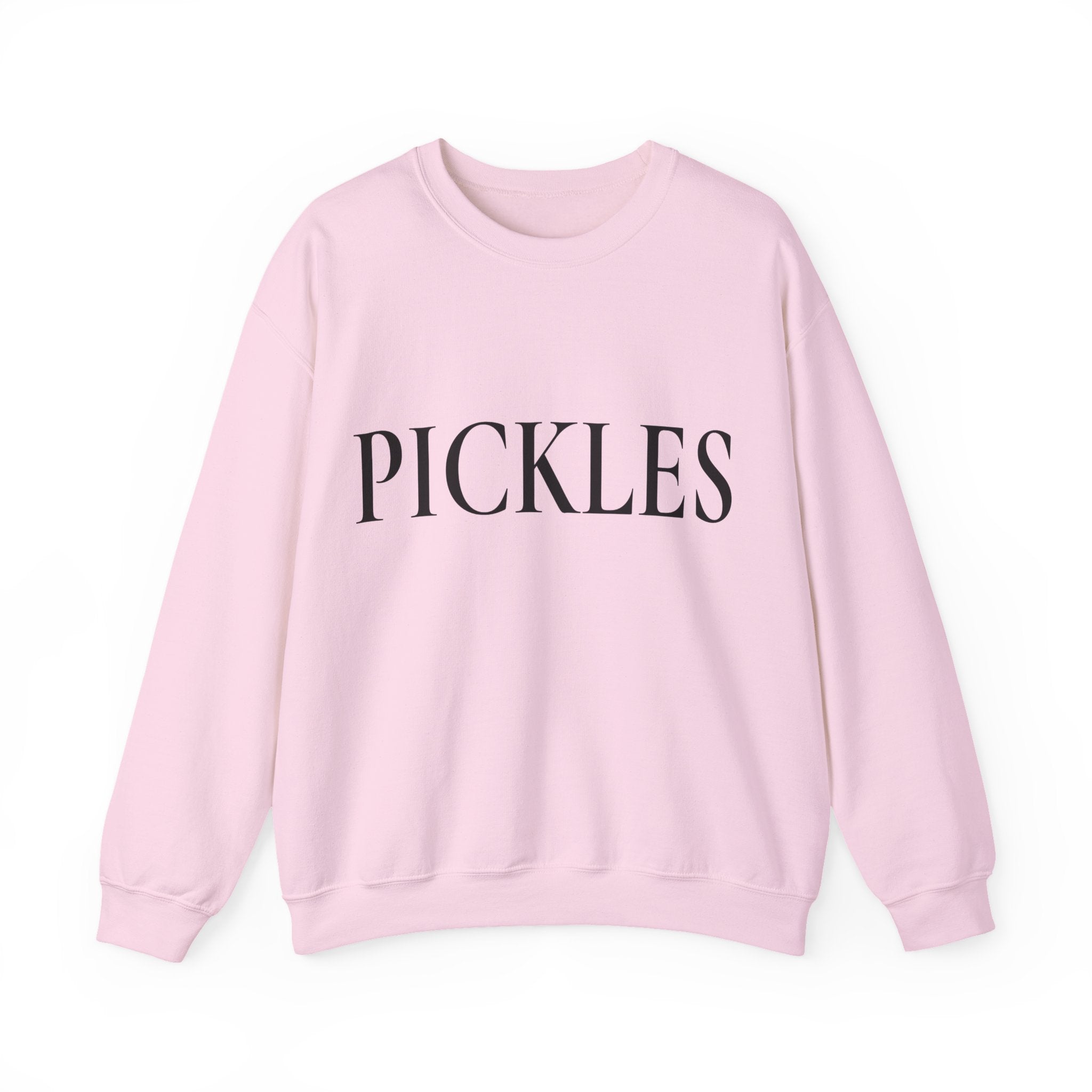 Crewneck Sweatshirt - Minimal "PICKLES" Text Pullover