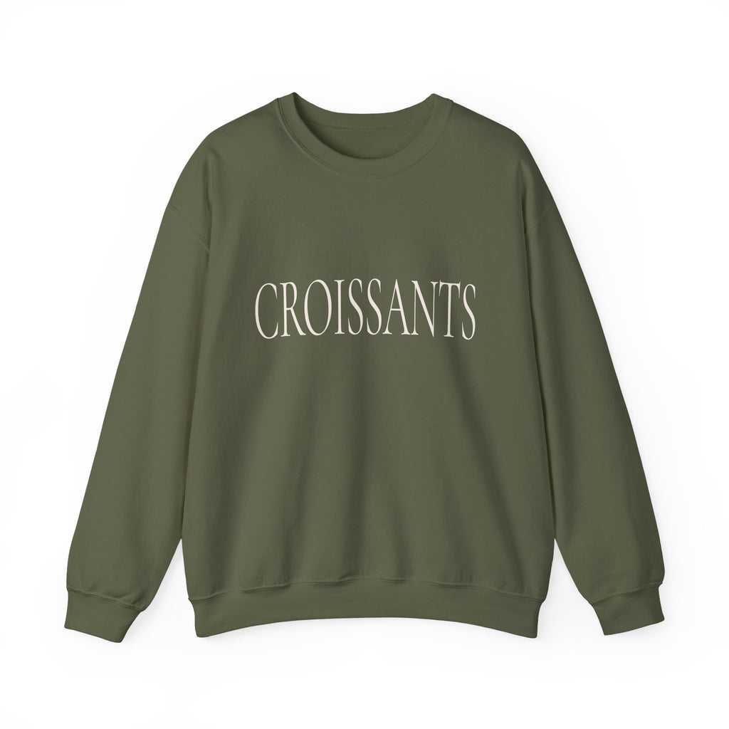 CROISSANTS Crewneck Sweatshirt - Minimal French Bakery Graphic Sweatshirt