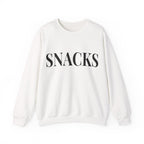 SNACKS Crewneck Sweatshirt - Minimal Foodie Graphic Pullover