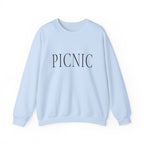 PICNIC Crewneck Sweatshirt - Minimalist White Graphic Pullover