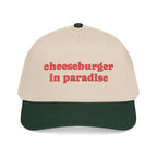 Cheeseburger in Paradise Retro Embroidered Baseball Cap | Food Lyrics
