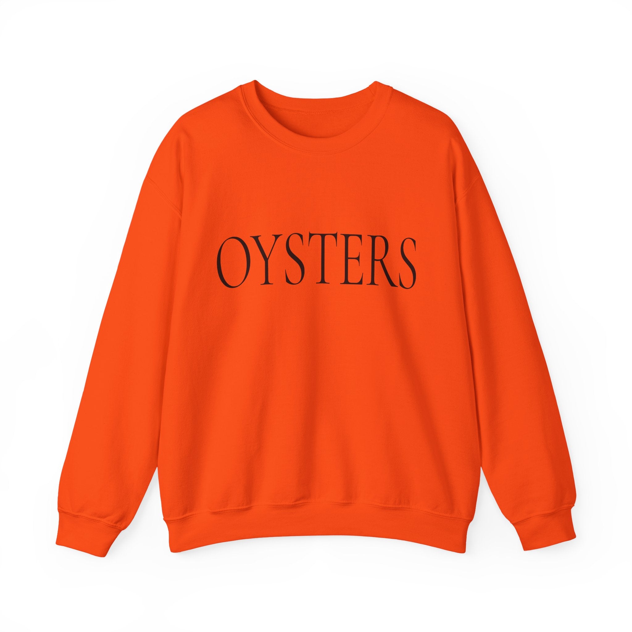 OYSTERS Crewneck Sweatshirt – Minimal Coastal Seafood Tee