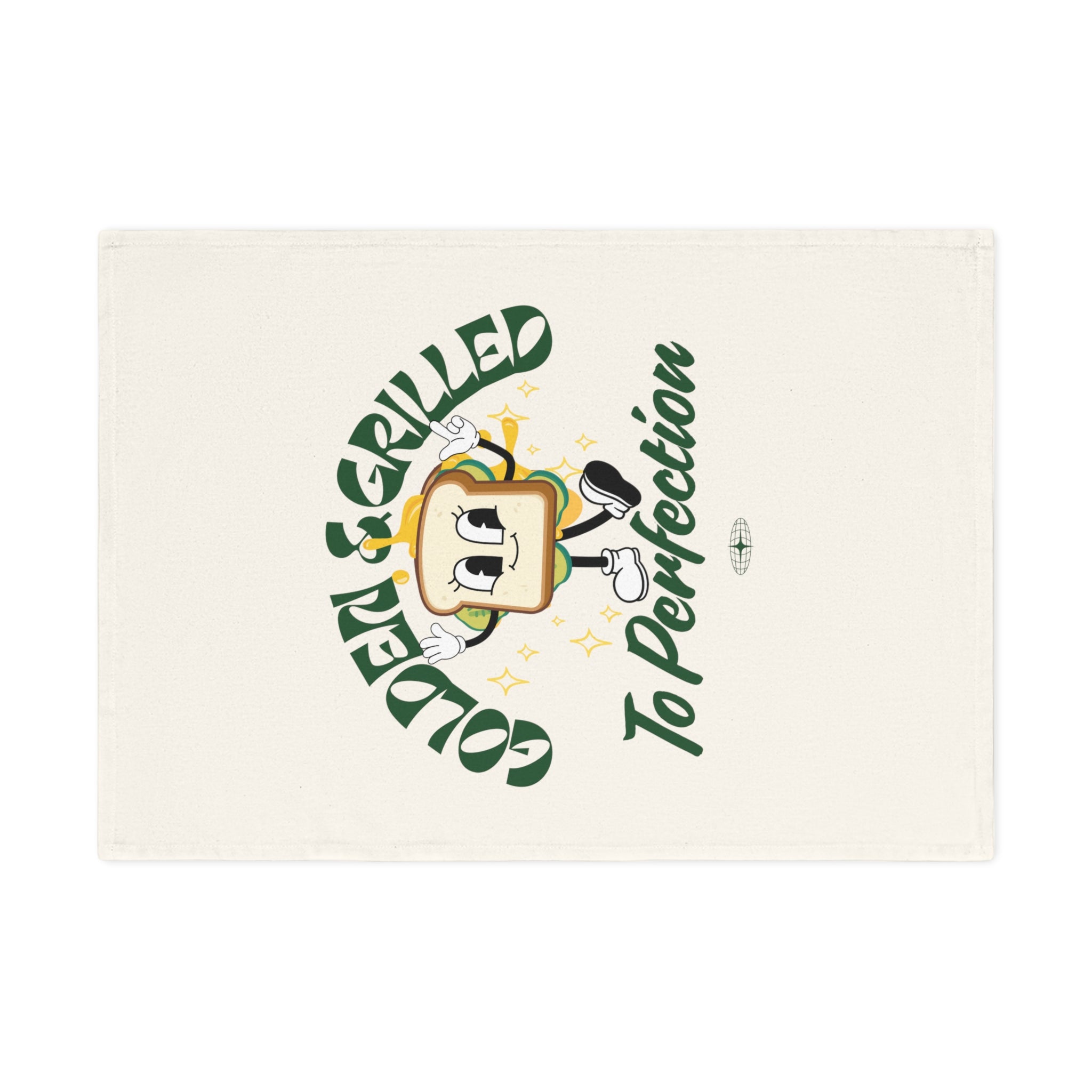 Golden Grilled Cheese Sandwich Cotton Tea Towel - Perfect Gift for Food Lovers, Home Decor, Kitchen Essentials, Cooking, Baking