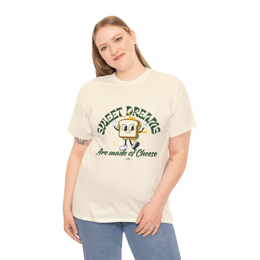 Cheesy Dream Tee, Fun Graphic T-Shirt, Unique Gift, Foodie Apparel, Casual Wear, Everyday Humor Shirt