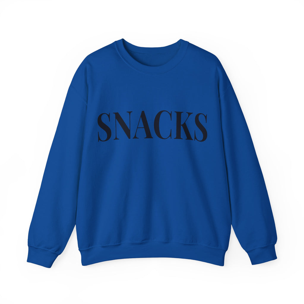 SNACKS Crewneck Sweatshirt - Minimal Foodie Graphic Pullover