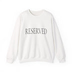 RESERVED Crewneck Sweatshirt - Minimalist White Pullover