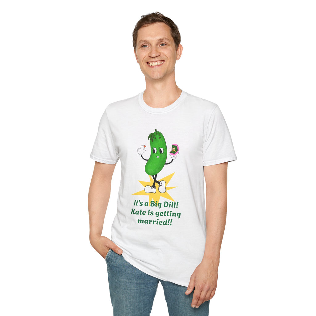 Personalized Pickle Bride Tshirt, Engagement, Unisex Softstyle Tee, Custom Wedding Shirt, Funny Bridal Gift, Couples Shirt