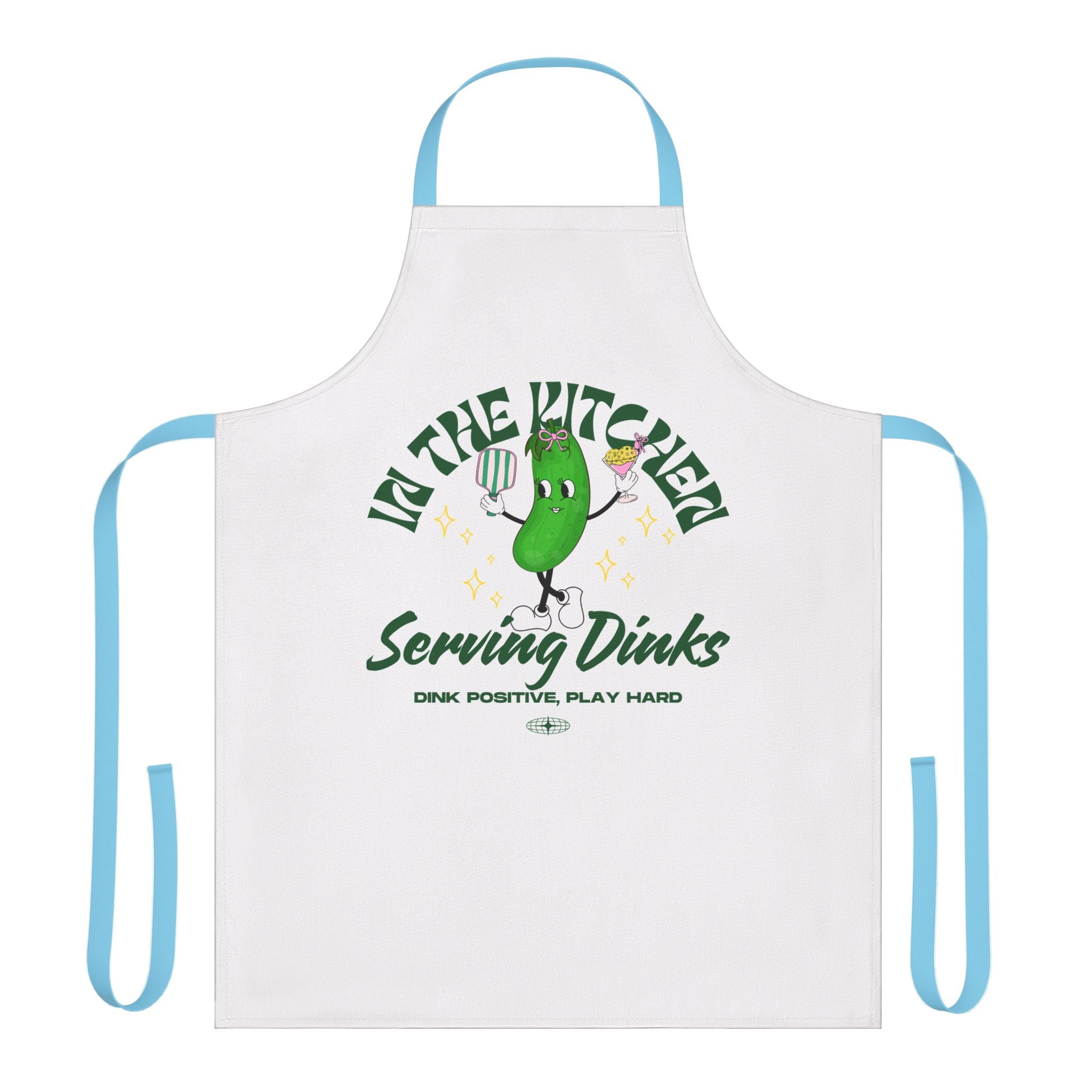 Whimsical Kitchen Apron, Fun Cooking Gift, Chef Apron, Serving Drinks Apparel, Perfect for Hostess Gifts, Green Pepper Design