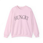 HUNGRY Graphic Sweatshirt - Minimalist White Crewneck