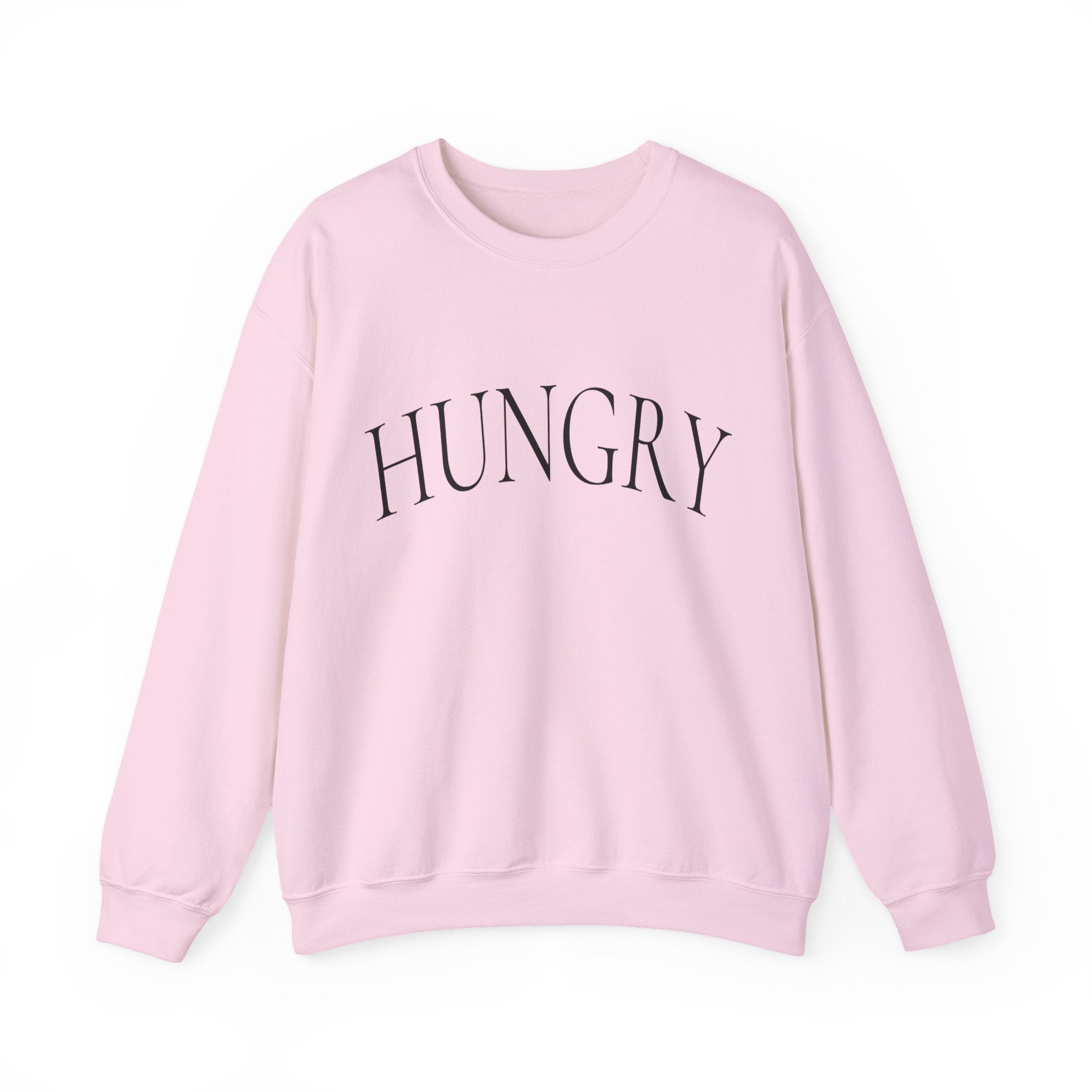 HUNGRY Graphic Sweatshirt - Minimalist White Crewneck