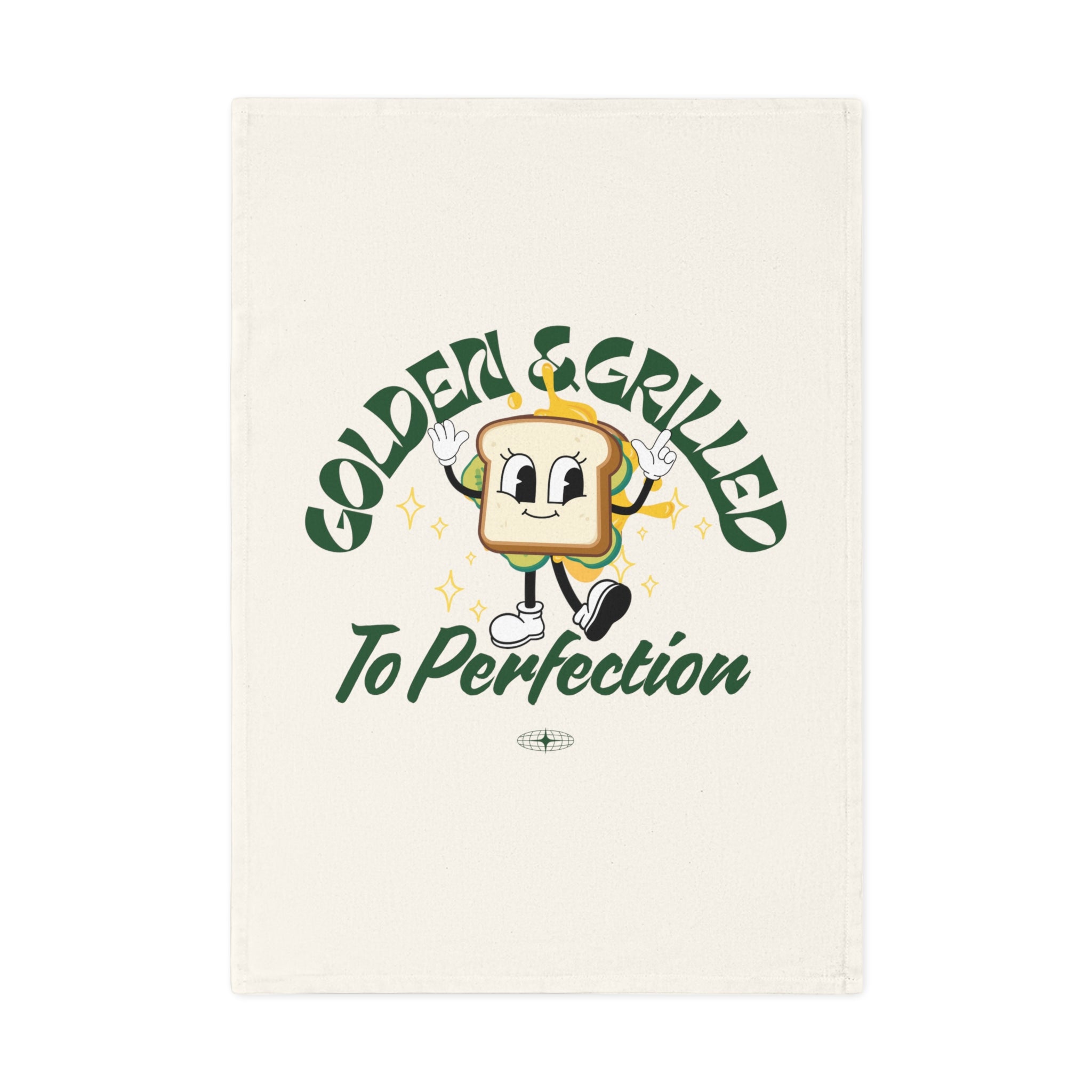 Golden Grilled Cheese Sandwich Cotton Tea Towel - Perfect Gift for Food Lovers, Home Decor, Kitchen Essentials, Cooking, Baking