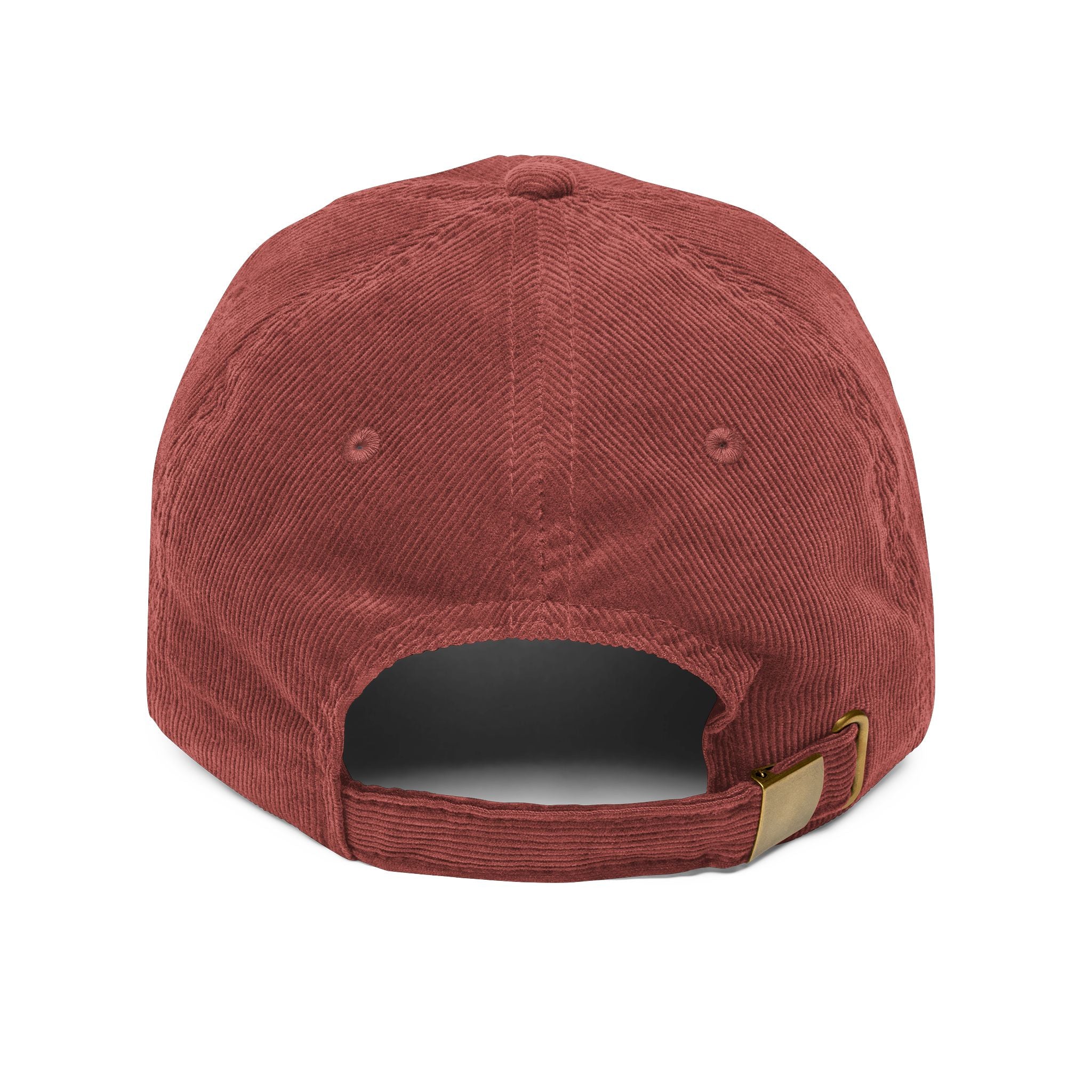 HUNGRY Embroidered Corduroy Cap - Vintage Rust Dad Hat