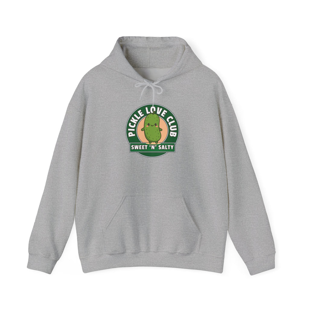 Pickle Love Club Hoodie, Pickle Lover Gift, Foodie Sweatshirt, Funny Hooded Jumper, Gift for Food Lovers, Food Pun Apparel