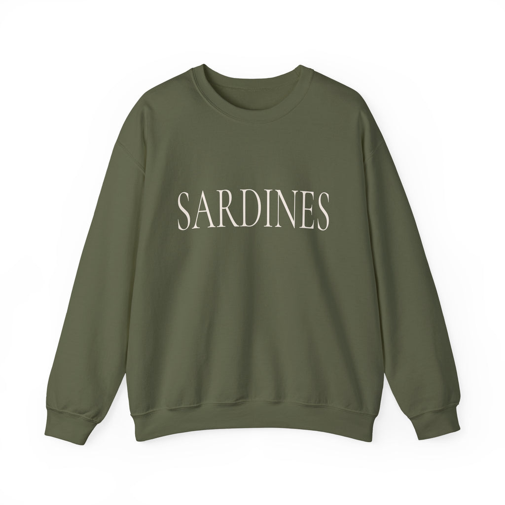 SARDINES Crewneck Sweatshirt – Minimalist Typography Pullover