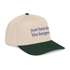 Just Here for the Burgers Baseball Cap | Embroided Foodie Hat, Grill and Burger Lover