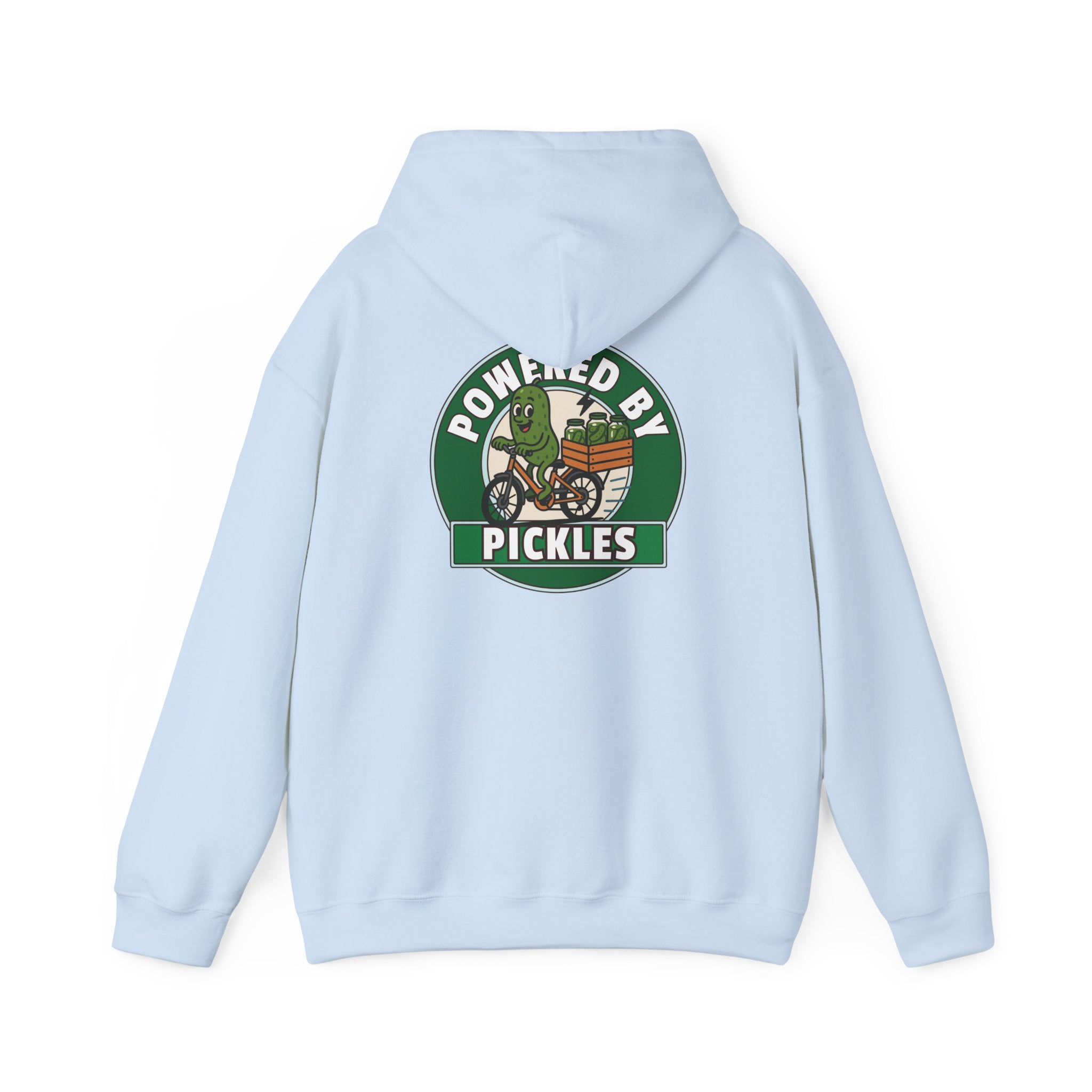 Dillpreme Pickle Bicycle Logo Powered by Pickles Hoodie | Big Dill
