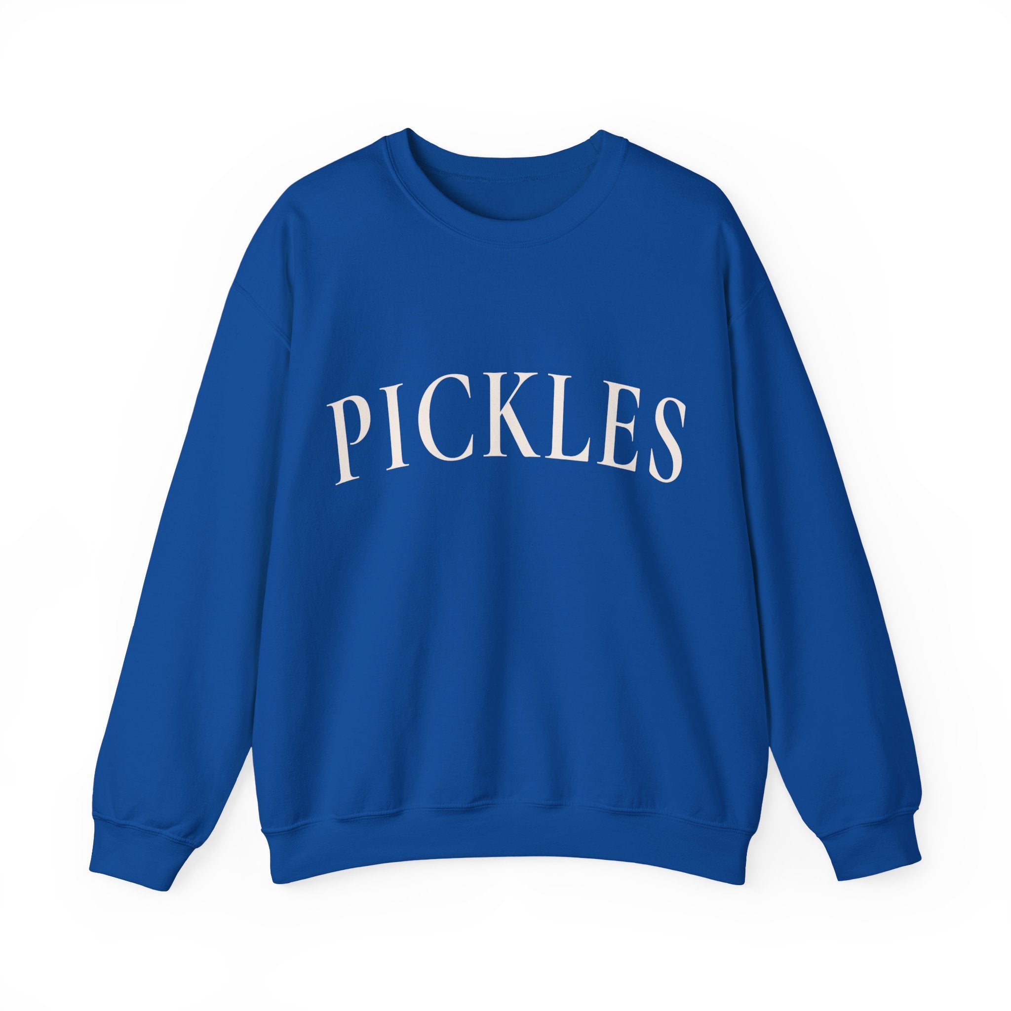 Pickles Crewneck Sweatshirt - Minimal White Graphic Pullover