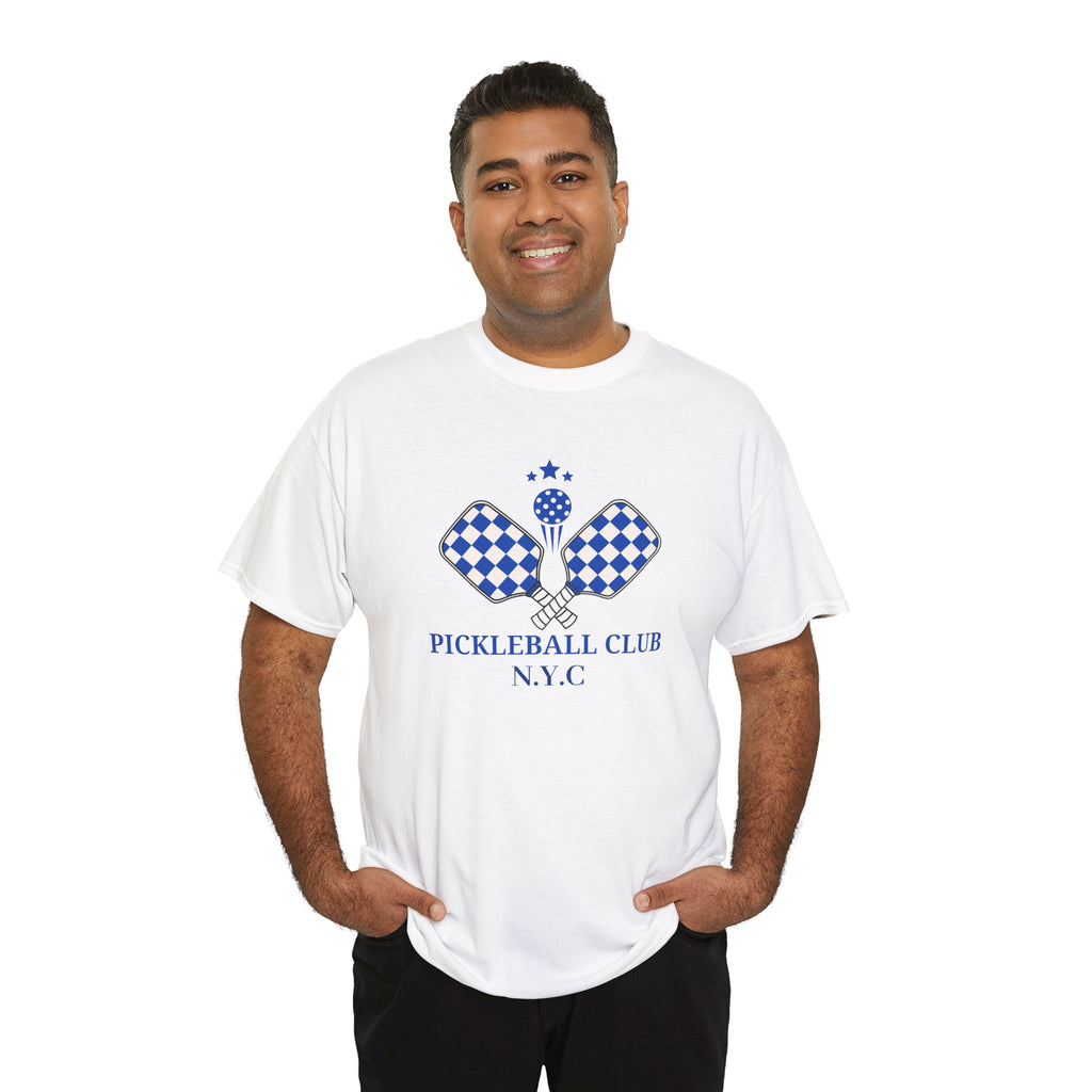 PERSONALISABLE Pickleball Club Unisex Heavy Cotton Tee, Customized Pickleball Team Shirt, Pickleball Lover Gift, Sports Fan T-Shirt,