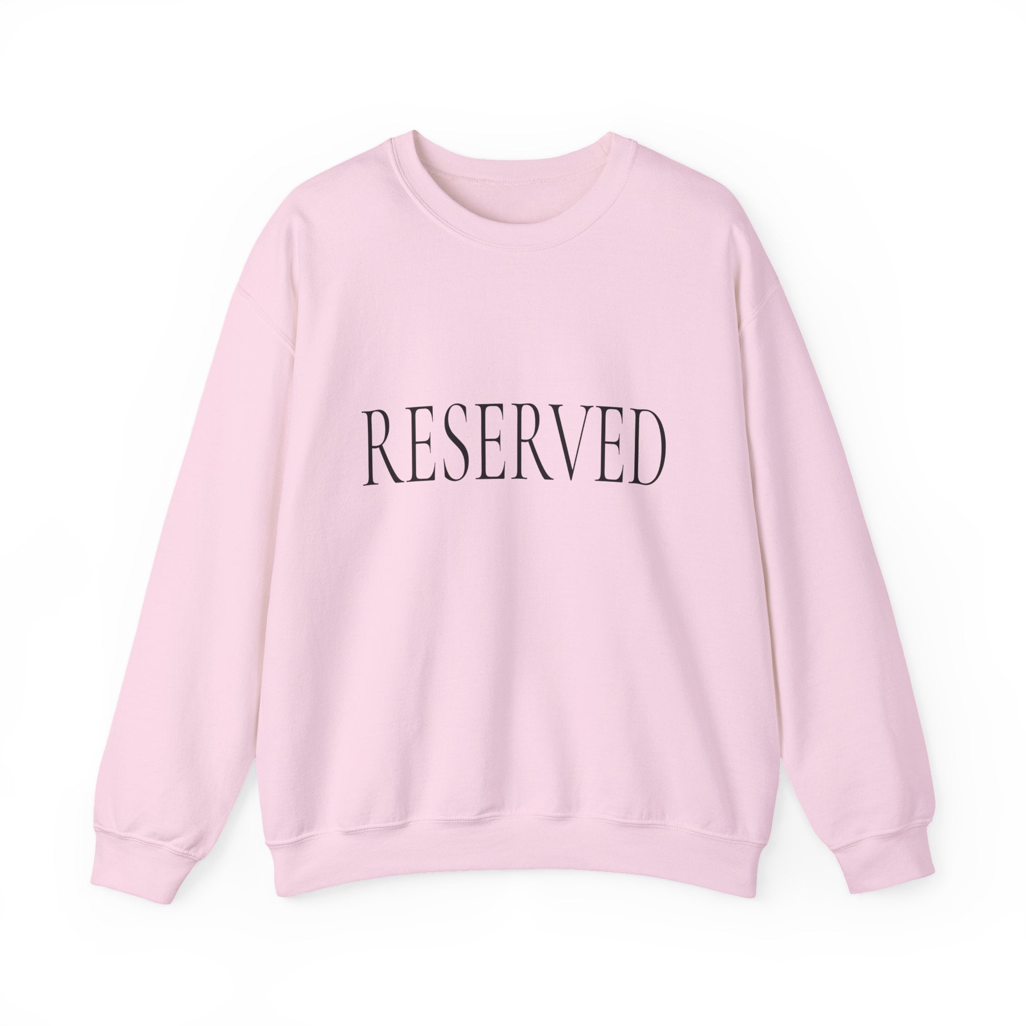 RESERVED Crewneck Sweatshirt - Minimalist White Pullover