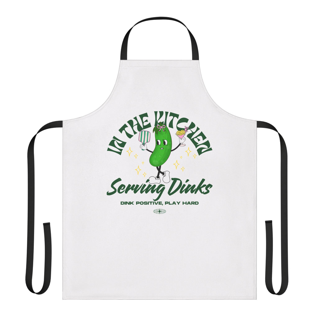 Whimsical Kitchen Apron, Fun Cooking Gift, Chef Apron, Serving Drinks Apparel, Perfect for Hostess Gifts, Green Pepper Design