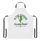 Whimsical Kitchen Apron, Fun Cooking Gift, Chef Apron, Serving Drinks Apparel, Perfect for Hostess Gifts, Green Pepper Design