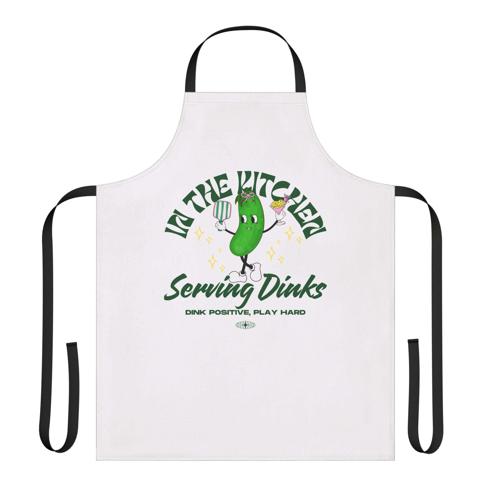 Whimsical Kitchen Apron, Fun Cooking Gift, Chef Apron, Serving Drinks Apparel, Perfect for Hostess Gifts, Green Pepper Design
