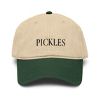 PICKLES Embroidered Baseball Cap - Garment Washed Two‑Tone Casual Hat