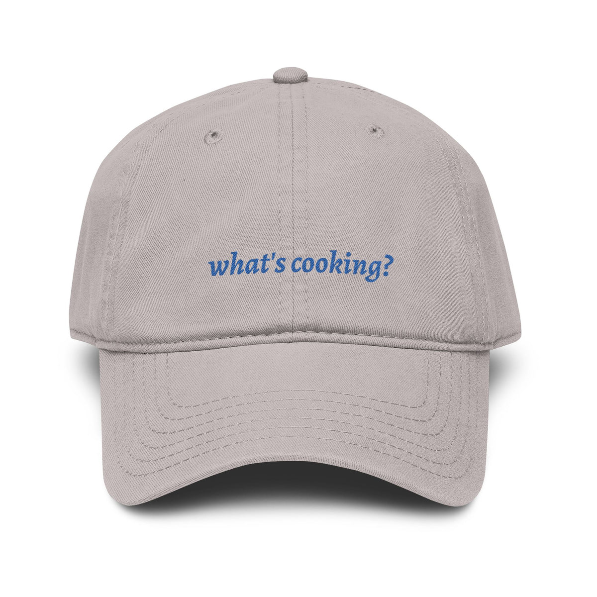 what's cooking? cap | embroidered text baseball cap