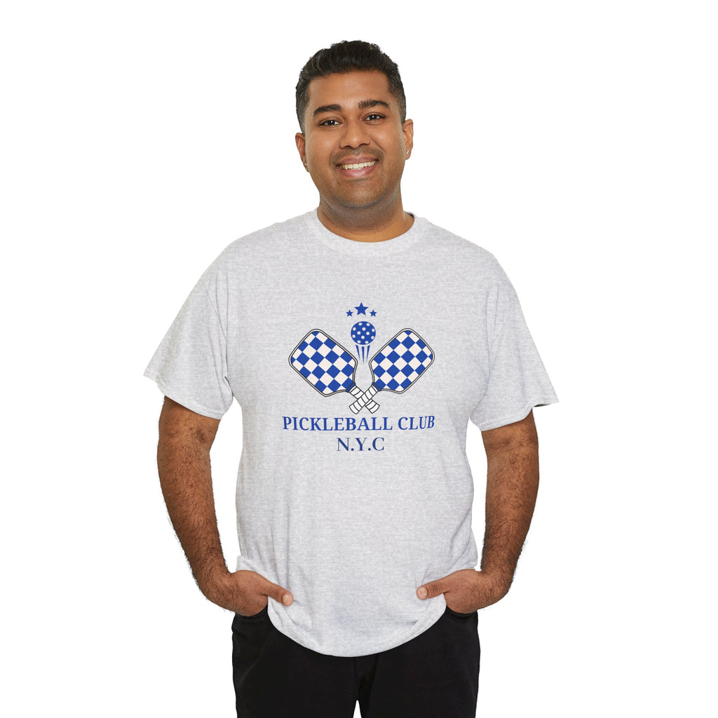 PERSONALISABLE Pickleball Club Unisex Heavy Cotton Tee, Customized Pickleball Team Shirt, Pickleball Lover Gift, Sports Fan T-Shirt,